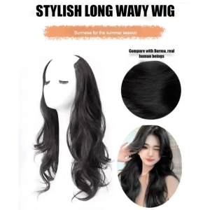Cool atmosphere wig One-piece wig Long curly hair French perm micro-curl hair extension