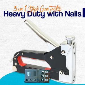 VSPH 3in1 Manual Staple Gun Tacker Heavy Duty Professional with Multiple Usage Stapler for Wood DIY Upholstery