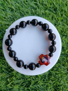 Bracelet Hạt Mân Côi Nâu Vân Thánh Giá Cao Cấp 10 Hạt 10li