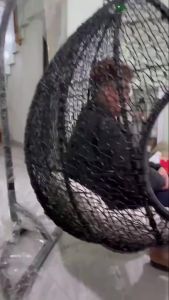 Xích đu đôi HealHomes giả mây lõi thép cao cấp trang trí ban công và sân vườn sang trọng