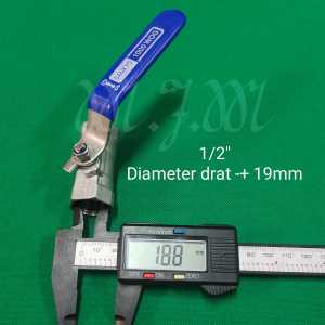 ( STAINLESS ) STOP KRAN SETRIKA UAP LAUNDRY 1/2"  3/8 INCHI -  KERAN KRAN AIR BALL VALVE  DRAT DALAM / NEPEL SAMBUNGAN SELANG 1/2"