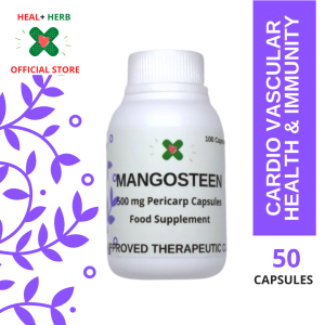 MANGOSTEEN HERBAL FOOD SUPPLEMENT 50 & 100 CAPSULES 500mg Xanthone Blood Sugar Control and Slimming MX3