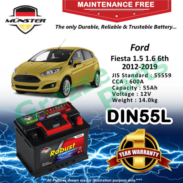 Ford fiesta on sale car battery