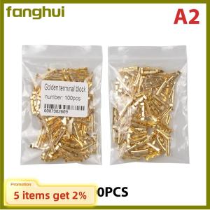 fanghui 50 100 200Pcs 453 U-shaped 0.3-1.5mm2 Cold Terminal Tab Cold Inserts Connectors