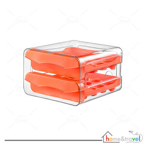 𝗛𝗢𝗩𝗘𝗟𝗦𝗛𝗢𝗣 Tempat Telur 2 Tingkat Egg Storage Box Organizer Food Container Penyimpanan Bahan Makanan