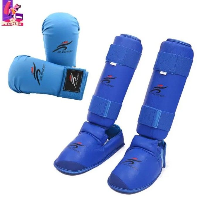 【GK】 Taekwondo Karate Sparring Gear Set Leg Hand Protector Shin Guard