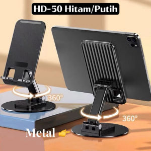Holder Desktop Stand Phone HD-50 Metal 360 Rotasi Besi / Stand Hp Universal / Stand Ipad Tablet Putar