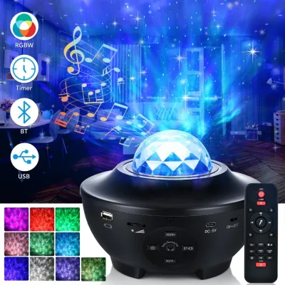 LED Party Light RGB Magic Ball Light Disco Stage Effect Lamp with Remote Lampu Disko Lampu Party Lampu LED Music Party Karaoke LED Projector Rotating Light 星空投影燈 魔球灯