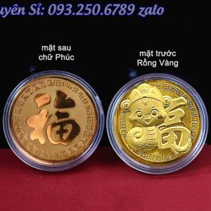 Đồng Xu Con Rắn Vàng kèm túi Lộc Ất Tỵ may mắn Như Ý tài lộc - MẪU 3