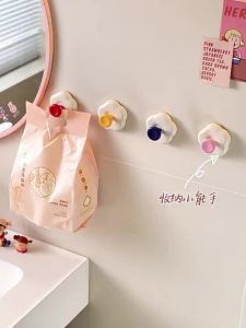 Bathroom Suction Cup Hook No Drilling Strong Load-bearing Clothes Hook Toilet Washroom No Trace Towel Household Adhesive Hook [ Free Shipping ]