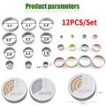 【12PCS 1"-4.4"】Metal Cookie Cutter Set, Round Cookie Cutters, Stainless Steel Circle Biscuit Pastry Cutters, Assorted Size Cookies-Cutter-12PCS/Set. 
