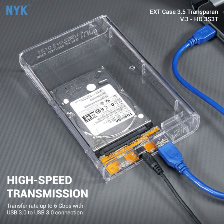 NYK Enclosure Case HDD SSD in Casing Sata USB Transparant Lazada Indonesia