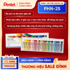 Màu sáp dầu Pentel PHN 25 màuđộ bám và độ phủ tốt màu sắc tươi sáng