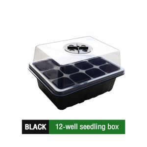 12 hole seedling box three-piece set plastic transparent three-in-one seedling tray sowing box flower pot