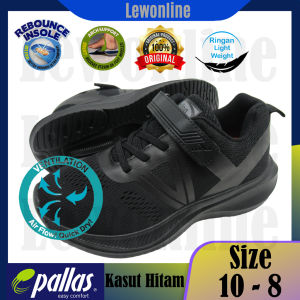 Pallas Jazz School Shoes Black Shoe Single Velcro Strap 2050225BK Kasut Hitam Kasut Sekolah