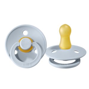 BIBS Colour Baby Pacifiers l BPA-Free Natural Rubber Latex Pacifier l Round Nipple l Made in Denmark