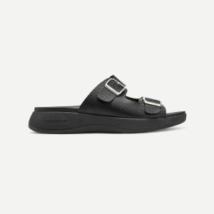 Sunnystep - Balance Buckle Sandal - Full Black Cream - Most Comfortable Walking Shoes