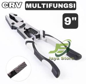 Tang Kombinasi Cabut Paku Tang Multifungsi 9 inch CRV Kombinasi Wire Cutter Tang ListrikTang Pemotong 9 in 1 Alat Perkakas