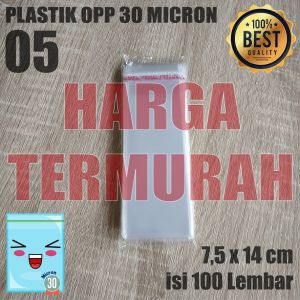 PLASTIK OPP TEBAL SEAL 30 Micron 0.5 75 x 14 Cm PLASTIK KEMASAN Atau PLASTIK UNDANGAN