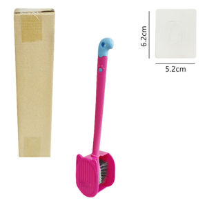 Toilet Brush and Holder Set Cute Bathroom Toilet Bowl Brush Cleaner with Silicone Bristles Head Flexible Household Toi