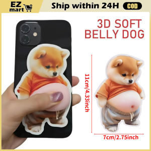 Cute 3D Soft Belly Cat Sticker Shiba Inu Dog Phone Case Decoration Animal Laptop Decal Soft Belly Design Stickers Gifts