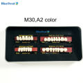 4 Vĩ Răng Giả Nhựa Composite Màu A2 Đủ Bộ 28 Răng Dùng Để Học Mài, Đính Đá, Tháo Lắp Labo Nha Khoa. 