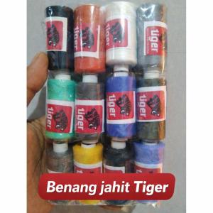 Benang Jahit Tiger 500 yard 1 Lusin 12 Pcs Warna Random