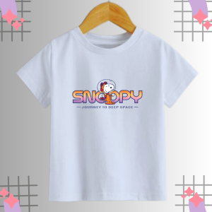 Baju Kaos Anak Laki-Laki Perempuan SnoOpy Atasan Lengan Pendek Umur 2-14 Tahun Baju Distro DTF Keren Unik