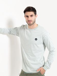 KWITAN Kaos Basic Stripe Salur SEAFOAM GREEN