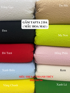 GẤM TAFTA 2 DA ( MẪU HOA MAI)