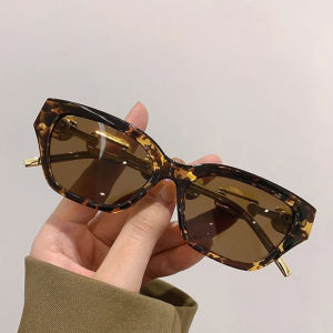 A.one  Eyeglasses for Women Cat Eye Sunglasses Personality Hip-hop Metal Chain Sunglasses Fashion Polygon Small Frame Street Photo Sunglasses