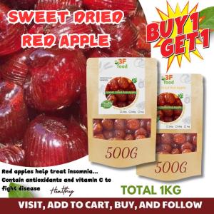 3F FOOD SWEET DRIED RED APPLE 100g-250g-500g-1kg 3F FOOD DRIED Isang masustansyang meryenda na mayaman sa mga bitamina at mineral na mabuti para sa kalusugan