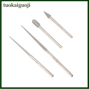 tuokaiguoji 3Mm Shank Kim Cương Mài Đầu Mài Kim Bit Burr Mini Khoan Cho Kim Loại Thủy Tinh Ngọc Khắc Khoan Khắc Công Cụ