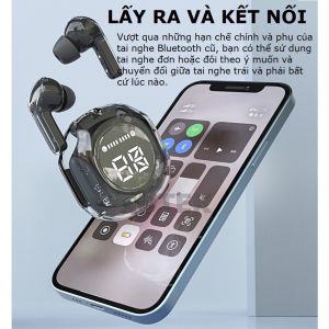Tai Nghe Gaming Ultrapods Bluetooth 5.1 Không Dây Giảm Tiếng Ồn Cảm Ứng Điều Khiển Vân Tay Âm Thanh HIFI Cho Android iOS