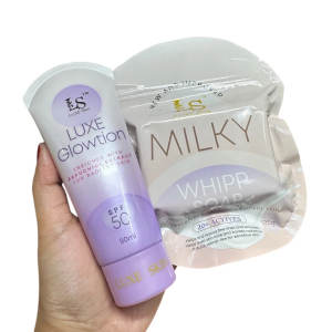 LUXE SKIN Glowtion and Milky Whipp Soap Skin Whitening Skincare Body Lotion Whitening Soap
