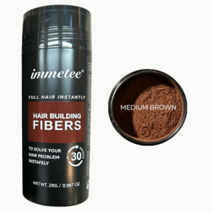 HLINKEY 5PCS Immetee Hair Building Fibers 28g Instant Fuller Hair Powder Natural Looking Concealer For Thinning Hair Men Women Black Brown