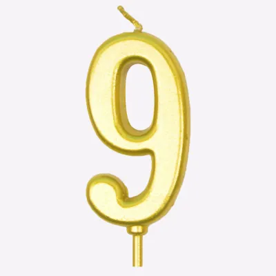 Premium Gold Color Candle Number Age Birthday Party Celebration Cake Baking KeK Hari Jadi Lilin Nombor Birthday 数字岁数蜡烛