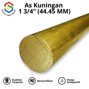As kuningan 1 3/4" (44.45 mm) brass round bar