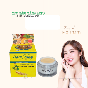 Kem Sâm Vàng Sato Mụn Nám Trắng Da Chiết Xuất Nhân Sâm 6g 10g