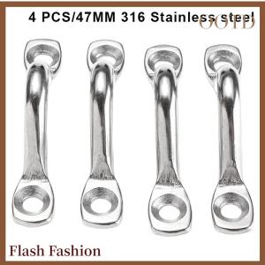 [Falsh F] 4Pcs Handle Stainless Steel Wire Eye Strap Boat Marine Tie Down Hook Canopy Engines Accessories