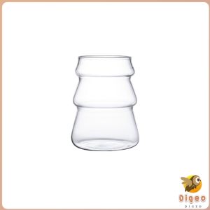 Digeo Creative Tree Shaped Coffee and Tea Glass Cups Heat Resistant Christmas Gift Mug