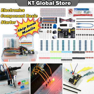 830 Point Breadboard Electronics Component Kit for Arduino with Power Supply Module Jumper Wire