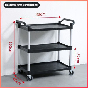 Utility Cart Trolley Food service large kitchen trolley organizer 3 Layer for hos and restaurants