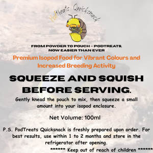[IJUZWANISO] PODTREATS QUICKSNACK [ISOPOD FOOD] Special Concentrated Isopod Food for Colour Enhancing