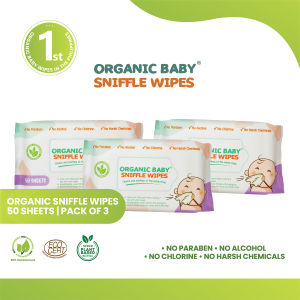 Organic Baby Sniffle Wipes 50s pack of 3