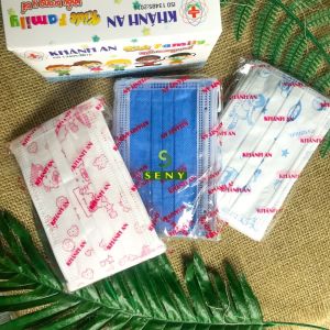 Combo 5 hộp khẩu trang y tế cho bé trẻ em kháng khuẩn ngăn bụi hộp 50 cái Khánh An