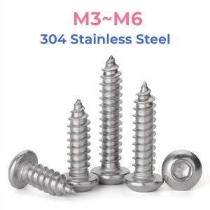 Vít Lục Giác Bằng Thép Không Gỉ 304 m3 m4 m5 m6 6mm ~ 45mm