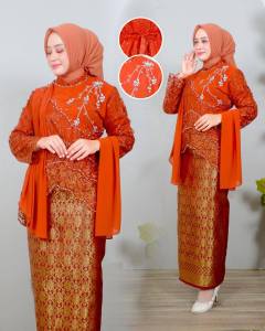 Setelan Kebaya NAMIRA + Slendang Lepas Pasang Mix Rok Songket