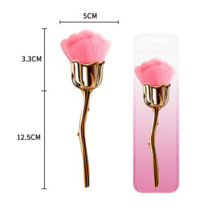 Rose-shaped Soft Brush For Manicure Nail Art Dust Brush Nail Dust Brush Gel Polish Dust Cleaning Nail Brushes Tool Nail Supplies Flower Rose Nail Art Brush Remove Nail Dust Brushes Acrylic UV Gel Polish Powder Cleaning Tool Beauty Makeup Brushes