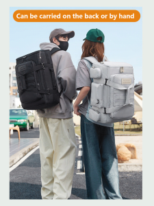 Multifunctional Outdoor Travel Backpack Made Of Scratch Resistant Nylon And Rainproof With External Trekking Pole Clips And Reflective Strips For 24 Hour Comfort